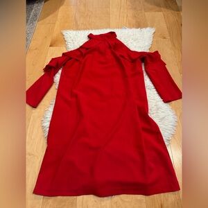 ICE red ruffle dress size 6